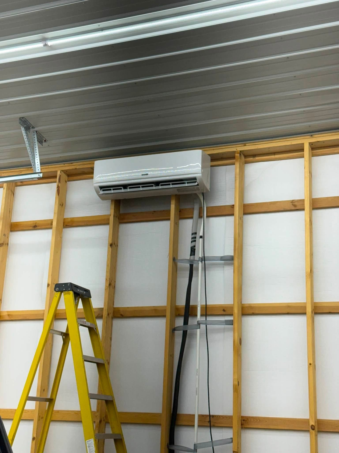 Wall mounted mini split, level and true
